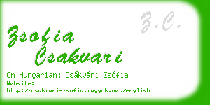 zsofia csakvari business card